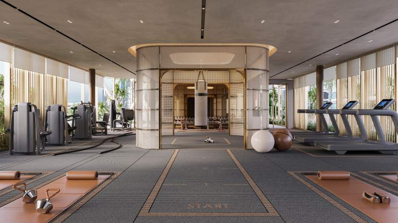 Eltiera Heights by Ellington — fitness studio render
