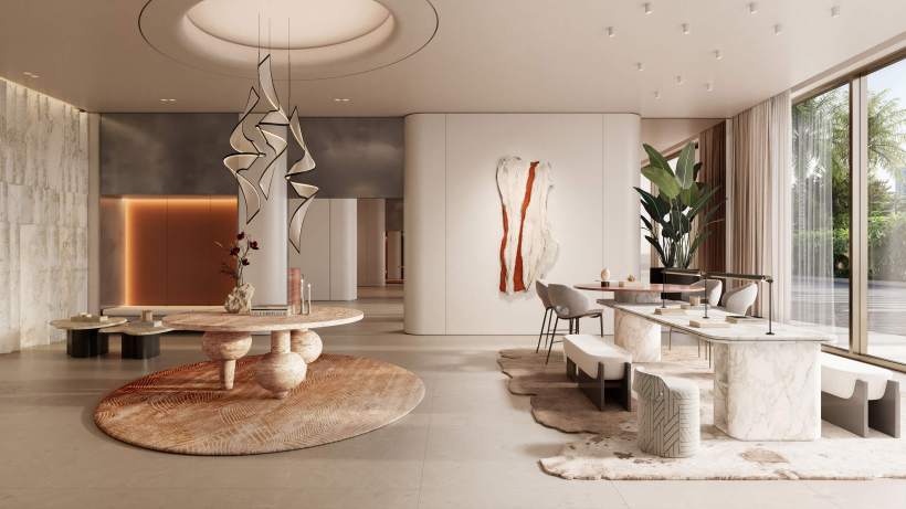 Eltiera Heights by Ellington — lobby lounge render